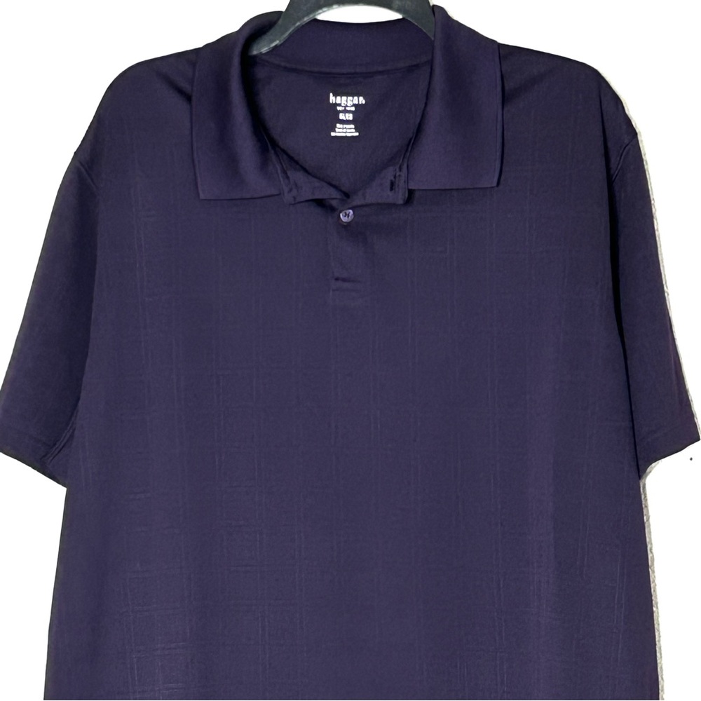 Haggar XL Purple Polo Short Sleeve Shirt